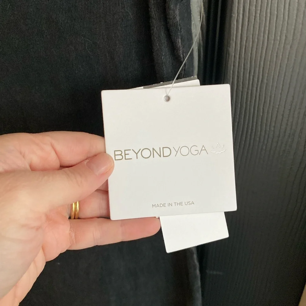 NWT Beyond Yoga Black Acid Wash Effortless Tank Dress-Size XS - Picture 7 of 9